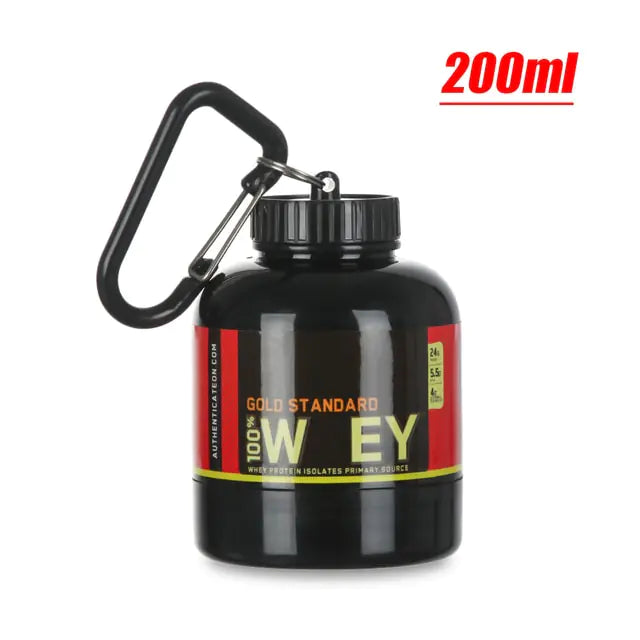 Mini Protein Powder Bottles with Keychain